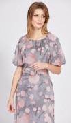 EOLA STYLE Платье 2584 Серый в розовые цветы фото 3